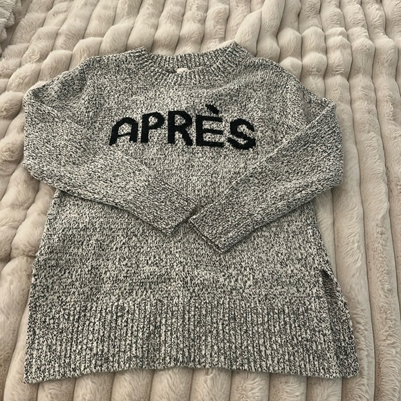 Lou & Grey Sweaters - Lou & Grey by LOFT gray and black knit Aprés sweater